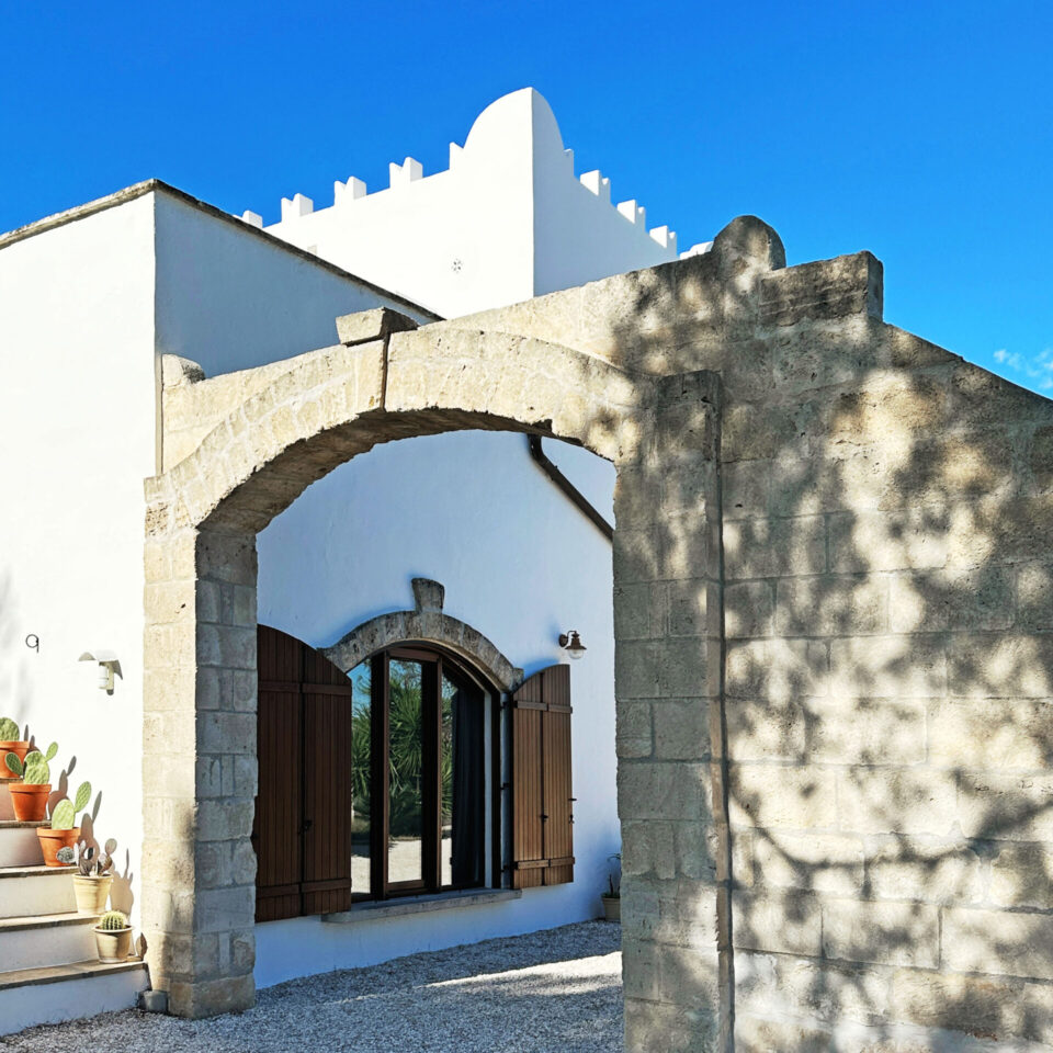 The Masseria in front of blue sky